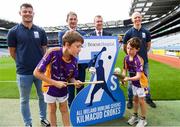 7 August 2018; The Beacon Hospital All-Ireland Hurling Sevens, organised by Kilmacud Crokes GAA Club and kindly sponsored this year, for the first time, by Beacon Hospital was officially launched in Croke Park. Pictured at the launch are hurlers, Bill O'Carroll, left, and Fergal Whitely, right, with Mark Lohan, Chairman, Hurling 7s Committee Chairman, Brian Fitzgerald, Deputy CEO, Beacon Hospital, and Under 10 Kilmacud Crokes hurlers Michael Lyng, left, and Cian Manning. Photo by Ramsey Cardy/Sportsfile