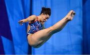 7 August 2018; Scarlett Mew Jensen in action on a practice dive during day six of the 2018 European Championships at the Royal Commonwealth Pool in Edinburgh, Scotland. Photo by David Fitzgerald/Sportsfile