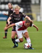 7 August 2018; Vanity Lewerissa of Ajax in action against Nicola Sinnott of Wexford Youths during the UEFA Women’s Champions League Qualifier match between Ajax and Wexford Youths at Seaview in Belfast, Antrim. Photo by Oliver McVeigh/Sportsfile