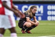 7 August 2018; A dejected Emma Hansberry of Wexford Youths after the UEFA Women’s Champions League Qualifier match between Ajax and Wexford Youths at Seaview in Belfast, Antrim. Photo by Oliver McVeigh/Sportsfile