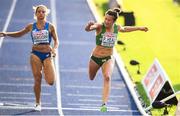 7 August 2018; Phil Healy of Ireland, right, competing in the Women's 100m Semi-Final during Day 1 of the 2018 European Athletics Championships at The Olympic Stadium in Berlin, Germany. Photo by Sam Barnes/Sportsfile