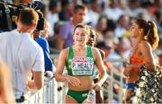 7 August 2018; Phil Healy of Ireland after competing in the Women's 100m Semi-Final during Day 1 of the 2018 European Athletics Championships at The Olympic Stadium in Berlin, Germany. Photo by Sam Barnes/Sportsfile