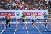7 August 2018; Thomas Barr of Ireland, second from left, competing in the Men's 400m Hurdles Semi-Final during Day 1 of the 2018 European Athletics Championships at The Olympic Stadium in Berlin, Germany. Photo by Sam Barnes/Sportsfile