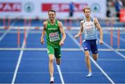 7 August 2018; Thomas Barr of Ireland, left, competing in the Men's 400m Hurdles Semi-Final during Day 1 of the 2018 European Athletics Championships at The Olympic Stadium in Berlin, Germany. Photo by Sam Barnes/Sportsfile