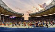 7 August 2018; A general view during the Men's 10,000m event during Day 1 of the 2018 European Athletics Championships at The Olympic Stadium in Berlin, Germany. Photo by Sam Barnes/Sportsfile