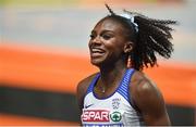 7 August 2018; Dina Asher-Smith of Great Britain celebrates winning the Women's 100m during Day 1 of the 2018 European Athletics Championships at The Olympic Stadium in Berlin, Germany. Photo by Sam Barnes/Sportsfile