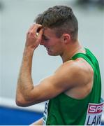 8 August 2018; Marcus Lawler of Ireland after competing in the Men's 200m Heats during Day 2 of the 2018 European Athletics Championships at The Olympic Stadium in Berlin, Germany. Photo by Sam Barnes/Sportsfile