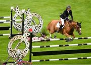 8 August 2018; Trevor Breen of Ireland competing on Noble Warrior during the international speed stakes during the StenaLine Dublin Horse Show at the RDS Arena in Dublin. Photo by Eóin Noonan/Sportsfile
