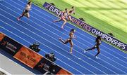 8 August 2018; A general view of the action from the Women's 400m Heats during Day 2 of the 2018 European Athletics Championships at The Olympic Stadium in Berlin, Germany. Photo by Sam Barnes/Sportsfile