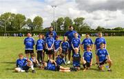 8 August 2018; Leinster players Ross Byrne and Max Deegan with participants during the Bank of Ireland Leinster Rugby Summer Camp at Westmanstown RFC in Clonsilla, Dublin. Photo by Piaras Ó Mídheach/Sportsfile