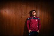 8 August 2018; David Burke of Galway poses for a portrait at the Loughrea Hotel and Spa in Loughrea, Co Galway, during a Galway Hurling Press Conference ahead of the GAA Hurling All-Ireland Senior Championship Final. Photo by Diarmuid Greene/Sportsfile