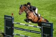 8 August 2018; Alexandra Thornton of Great Britain competing on HHS Figero during the Minerva Stakes during the StenaLine Dublin Horse Show at the RDS Arena in Dublin. Photo by Eóin Noonan/Sportsfile