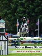 8 August 2018; Cameron Hanley of Ireland competing on Quirex during the Minerva Stakes during the StenaLine Dublin Horse Show at the RDS Arena in Dublin. Photo by Eóin Noonan/Sportsfile