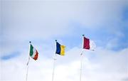 8 August 2018; Ireland, Tipperary, and Galway flags prior to the Bord Gais Energy GAA Hurling All-Ireland U21 Championship Semi-Final match between Galway and Tipperary at the Gaelic Grounds in Limerick. Photo by Diarmuid Greene/Sportsfile