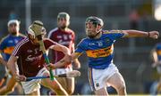 8 August 2018; Jerome Cahill of Tipperary in action against Jack Fitzpatrick of Galway during the Bord Gais Energy GAA Hurling All-Ireland U21 Championship Semi-Final match between Galway and Tipperary at the Gaelic Grounds in Limerick. Photo by Diarmuid Greene/Sportsfile