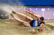 8 August 2018; Izmir Smajlaj of Albania competing in the Men's Long Jump Final during Day 2 of the 2018 European Athletics Championships at The Olympic Stadium in Berlin, Germany. Photo by Sam Barnes/Sportsfile