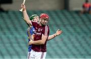 8 August 2018; Jack Canning of Galway celebrates after scoring his side's first goal during the Bord Gais Energy GAA Hurling All-Ireland U21 Championship Semi-Final match between Galway and Tipperary at the Gaelic Grounds in Limerick. Photo by Diarmuid Greene/Sportsfile