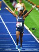 8 August 2018; Rueben Gado of France celebrates after winning the 1500m in the Mens Decathlon during Day 2 of the 2018 European Athletics Championships at The Olympic Stadium in Berlin, Germany. Photo by Sam Barnes/Sportsfile
