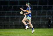 8 August 2018; Robert Byrne of Tipperary celebrates after his team-mate Ger Browne score their third goal during the Bord Gais Energy GAA Hurling All-Ireland U21 Championship Semi-Final match between Galway and Tipperary at the Gaelic Grounds in Limerick. Photo by Diarmuid Greene/Sportsfile