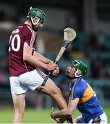 8 August 2018; Brian McGrath of Tipperary reacts after an incident with Cian Salmon of Galway, which saw the Galway player sent off, during the Bord Gais Energy GAA Hurling All-Ireland U21 Championship Semi-Final match between Galway and Tipperary at the Gaelic Grounds in Limerick. Photo by Diarmuid Greene/Sportsfile