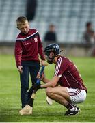 8 August 2018; Seán Loftus of Galway is greeted by a young supporter after the Bord Gais Energy GAA Hurling All-Ireland U21 Championship Semi-Final match between Galway and Tipperary at the Gaelic Grounds in Limerick. Photo by Diarmuid Greene/Sportsfile