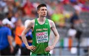 9 August 2018; Mark English of Ireland prior to competing in the Men's 800m event during Day 3 of the 2018 European Athletics Championships at The Olympic Stadium in Berlin, Germany. Photo by Sam Barnes/Sportsfile