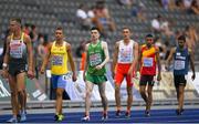 9 August 2018; Mark English of Ireland, third from left, prior to competing in the Men's 800m event during Day 3 of the 2018 European Athletics Championships at The Olympic Stadium in Berlin, Germany. Photo by Sam Barnes/Sportsfile