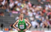9 August 2018; Zak Curran of Ireland prior to competing in the Men's 800m event during Day 3 of the 2018 European Athletics Championships at The Olympic Stadium in Berlin, Germany. Photo by Sam Barnes/Sportsfile