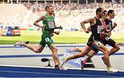 9 August 2018; Zak Curran of Ireland, green singlet, far left, competing in the Men's 800m event during Day 3 of the 2018 European Athletics Championships at The Olympic Stadium in Berlin, Germany. Photo by Sam Barnes/Sportsfile