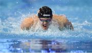 9 August 2018; Brendan Hyland of Ireland competing in the Men's Medley 4x100 Relay preliminary heat during day eight of the 2018 European Championships at Tollcross International Swimming Centre in Glasgow, Scotland. Photo by David Fitzgerald/Sportsfile