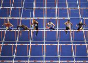 9 August 2018; A general view of the action from the Men' 200m Hurdles during Day 3 of the 2018 European Athletics Championships at The Olympic Stadium in Berlin, Germany. Photo by Sam Barnes/Sportsfile