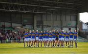 8 August 2018; The Tipperary squad stand together for the playing of the national anthem prior to the Bord Gais Energy GAA Hurling All-Ireland U21 Championship Semi-Final match between Galway and Tipperary at the Gaelic Grounds in Limerick. Photo by Diarmuid Greene/Sportsfile
