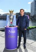 9 August 2018; England and Manchester United football legend Gary Neville touched down in Dublin today to officially launch the second year of Cadbury’s partnership with the Premier League, as ‘Official Snack Partner’. Accompanied by the Premier League Trophy, Gary paid a visit to Dublin’s Grand Canal Square to take part in the Cadbury Premier League Kicking Challenge – a penalty shootout where football fans were given the opportunity to win prizes, including flights and Premier League tickets, by scoring goals on a floating pontoon, in Grand Canal Dock. Photo by Ramsey Cardy/Sportsfile