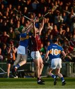 8 August 2018; Brian McGrath of Tipperary in action against Seán Bleahene of Galway during the Bord Gais Energy GAA Hurling All-Ireland U21 Championship Semi-Final match between Galway and Tipperary at the Gaelic Grounds in Limerick. Photo by Diarmuid Greene/Sportsfile