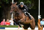 9 August 2018; Holly Smith of Great Britain competing on Quality Old Joker who finished third in the Clayton Hotel Ballsbridge Speed Derby during the StenaLine Dublin Horse Show at the RDS Arena in Dublin. Photo by Matt Browne/Sportsfile