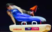 9 August 2018; Artem Dolgopyat of Israel in action on the Pommel Horse in the Senior Men's Individual Apparatus qualification during day eight of the 2018 European Championships at The SSE Hydro in Glasgow, Scotland. Photo by David Fitzgerald/Sportsfile