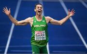 9 August 2018; Thomas Barr of Ireland celebrates after winning a bronze medal following the Men's 400m Hurdles Final during Day 3 of the 2018 European Athletics Championships at The Olympic Stadium in Berlin, Germany. Photo by Sam Barnes/Sportsfile