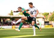 9 August 2018; Karl Sheppard of Cork City in action against Vegar Hedenstad of Rosenborg during the UEFA Europa League Third Qualifying Round 1st Leg match between Cork City and Rosenborg at Turners Cross in Cork. Photo by Stephen McCarthy/Sportsfile