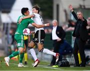 9 August 2018; Graham Cummins of Cork City in action against Marius Lundemo of Rosenborg during the UEFA Europa League Third Qualifying Round 1st Leg match between Cork City and Rosenborg at Turners Cross in Cork. Photo by Stephen McCarthy/Sportsfile