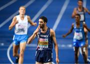 9 August 2018; Mahiedine Mekhissi-Benabbad of France celebrates after winning the Men's 3000m Steeplechase event during Day 3 of the 2018 European Athletics Championships at The Olympic Stadium in Berlin, Germany. Photo by Sam Barnes/Sportsfile