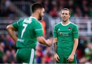 9 August 2018; Karl Sheppard of Cork City reacts to a missed opportunity during the UEFA Europa League Third Qualifying Round 1st Leg match between Cork City and Rosenborg at Turners Cross in Cork. Photo by Stephen McCarthy/Sportsfile