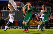 9 August 2018; Garry Buckley of Cork City reacts to a late missed opportunity on goal during the UEFA Europa League Third Qualifying Round 1st Leg match between Cork City and Rosenborg at Turners Cross in Cork. Photo by Stephen McCarthy/Sportsfile