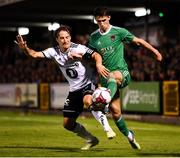 9 August 2018; Shane Griffin of Cork City in action against Mike Jensen of Rosenborg during the UEFA Europa League Third Qualifying Round 1st Leg match between Cork City and Rosenborg at Turners Cross in Cork. Photo by Stephen McCarthy/Sportsfile