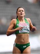 10 August 2018; Phil Healy of Ireland after competing in the Women's 200m event heats during Day 4 of the 2018 European Athletics Championships at The Olympic Stadium in Berlin, Germany. Photo by Sam Barnes/Sportsfile