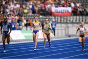 10 August 2018; Phil Healy of Ireland, second from right, competing in the Women's 200m event heats during Day 4 of the 2018 European Athletics Championships at The Olympic Stadium in Berlin, Germany. Photo by Sam Barnes/Sportsfile