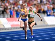 10 August 2018; Phil Healy of Ireland competing in the Women's 200m event heats during Day 4 of the 2018 European Athletics Championships at The Olympic Stadium in Berlin, Germany. Photo by Sam Barnes/Sportsfile