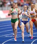 10 August 2018; Ciara Mageean of Ireland, left, and Laura Muir of Great Britain, competing in the Women's 1500m event during Day 4 of the 2018 European Athletics Championships at The Olympic Stadium in Berlin, Germany. Photo by Sam Barnes/Sportsfile