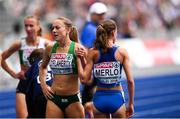 10 August 2018; Kerry O'Flaherty of Ireland, centre, after competing in the Women's 3000m Steeplechase event during Day 4 of the 2018 European Athletics Championships at The Olympic Stadium in Berlin, Germany. Photo by Sam Barnes/Sportsfile