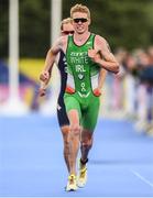 10 August 2018; Russell White of Ireland on his way to finishing 16th in the Men's Triathlon during day nine of the 2018 European Championships at Strathclyde Country Park in Glasgow, Scotland. Photo by David Fitzgerald/Sportsfile