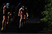 10 August 2018; Jonas Faldum of Hungary, left, and Tamas Toth of Hungary competing in the Men's Triathlon during day nine of the 2018 European Championships at Strathclyde Country Park in Glasgow, Scotland. Photo by David Fitzgerald/Sportsfile